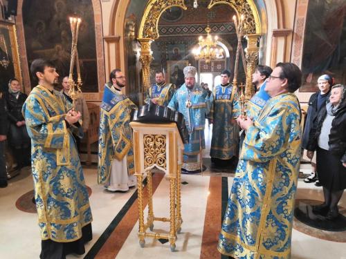 Литургија на празник Благовести Пресвете Богородице (07.04.2020)