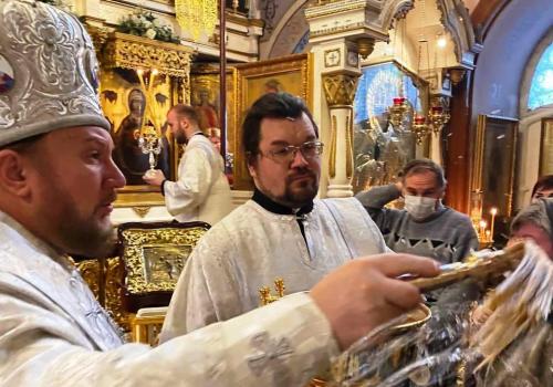 Празник Богојављења на Подворју СПЦ у Москви (19.01.2021)