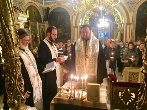 Света тајна Јелеосвећења на Подворју СПЦ (14.03.2018)